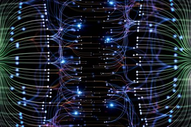 3d görselleştirme büyük veri görselleştirme dijital veri iplikleri çizim ağı