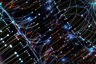 3d görselleştirme büyük veri görselleştirme dijital veri iplikleri çizim ağı