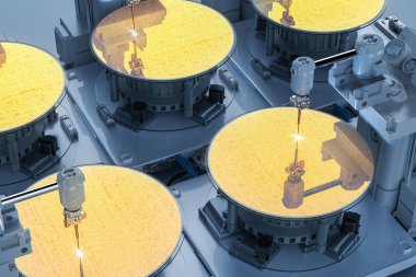 3D silikon gofretli robotik kollar üreten yarı iletken.