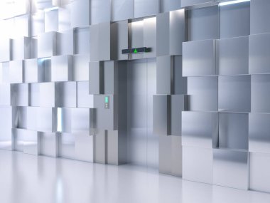 3D işlemeli metalik asansör veya yolcu kaldırma