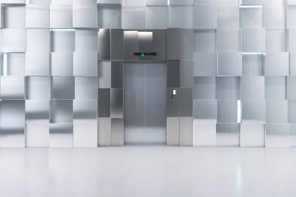 Işlemeli Metalik Asansör Veya Yolcu Kaldırma — Stok fotoğraf