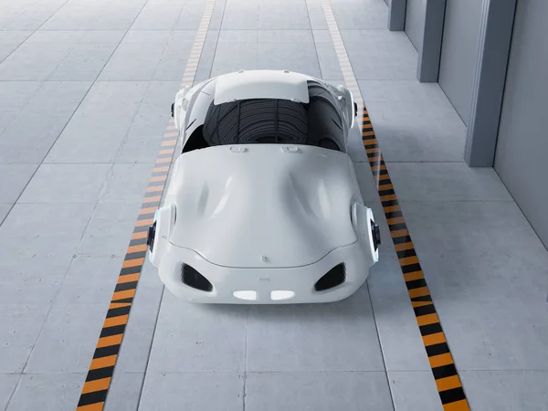 Візуалізація Безпілотного Автомобіля Або Автономна Парковка — стокове фото