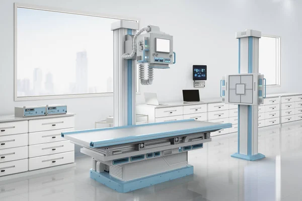3D渲染X射线扫描仪用于放射科治疗 — 图库照片