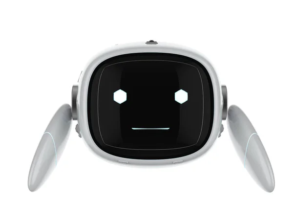 Rendering Aranyos Asszisztens Mesterséges Intelligencia Robot Nincs Láb Rajzfilm Karakter — Stock Fotó