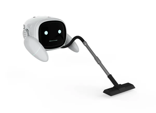 Automatische Huishoudster Met Rendering Leuke Assistent Kunstmatige Intelligentie Robot Geen — Stockfoto