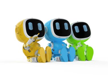 3D robot asistanlar ya da yapay zeka robotları grubu