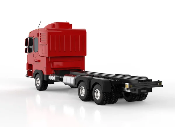 Rendering Logistic Trailer Truck Lorry White Background — Stockfoto