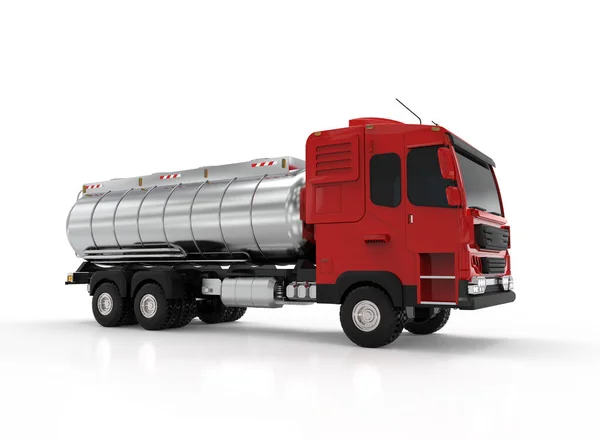 3d rendering logistic oil tank semi trailer truck or lorry on white background