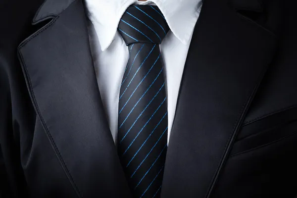 Primer plano traje de hombre de negocios y corbata — Foto de Stock