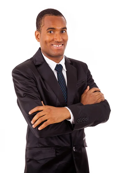 Portrait of a handsome young African American business man, isol — Stock Photo, Image