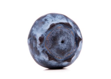 Mavi berry makro çekim, üzerinde beyaz izole