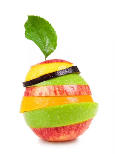 Mixed Fruit on white background — Stock Photo, Image