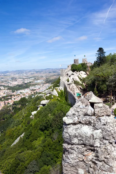 Zamek mouros w miejscowości sintra, Portugalia — Zdjęcie stockowe