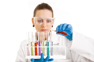 kadın bilim üzerine beyaz izole deneyimlerini zenginleştirmek