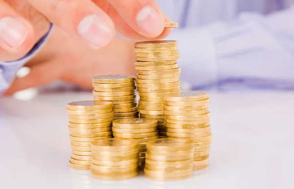 Increase your savings, hand holding coin — Stock Photo, Image