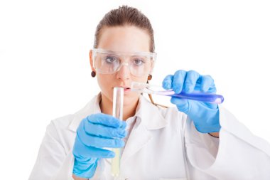 genç bilim üzerine beyaz izole deneyimlerini zenginleştirmek