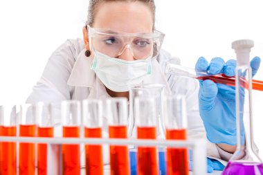 genç bilim üzerine beyaz izole deneyimlerini zenginleştirmek