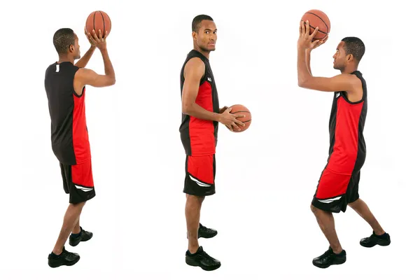 Basketball player isolated in white background — Stock Photo, Image