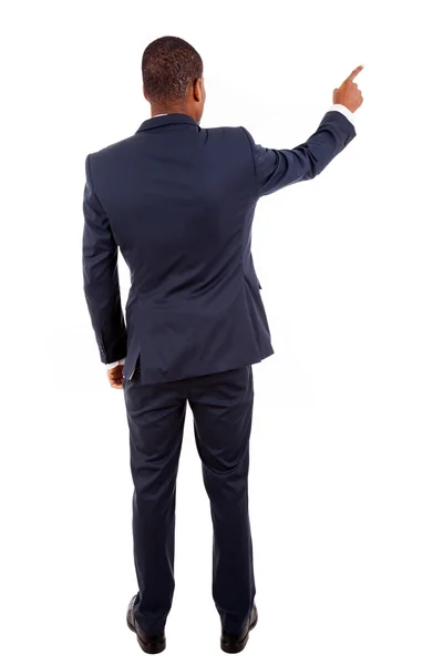 Full length of a African American business man pointing at somet — Stock Photo, Image