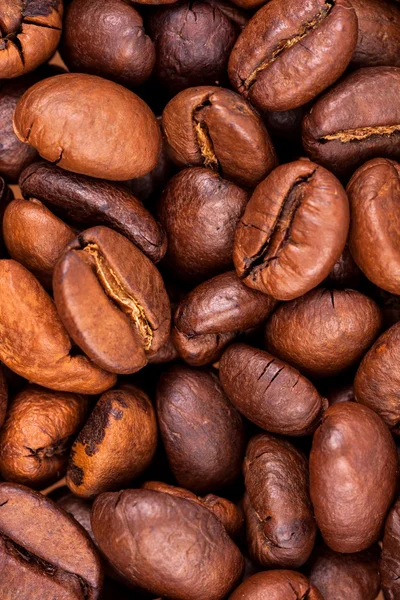 Barna kávé, háttér textúra, közelről — Stock Fotó