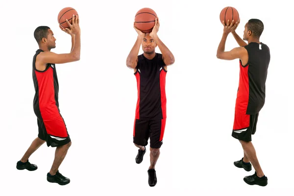 Basketball player isolated in white background — Stock Photo, Image