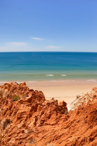 Красивый пляж Алгарве в Португалии — стоковое фото
