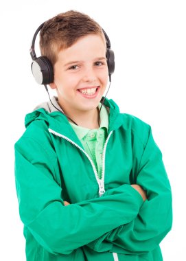 casual delikanlı müzik kulaklık beyaz karşı