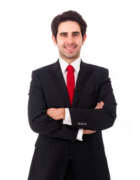 Portrait of a happy smiling young business man — Stock Photo, Image