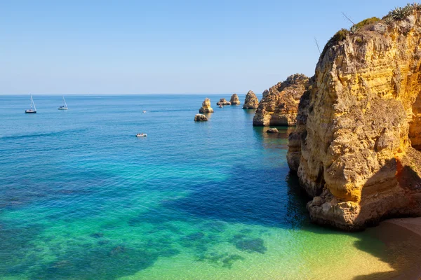 Dona ana plaży w lagos, algarve, Portugalia — Zdjęcie stockowe