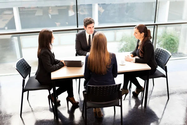 Business partners discussing ideas at meeting — Stock Photo, Image