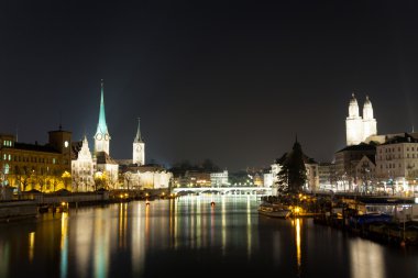 Zürih ve nehir limmat, İsviçre Panoraması