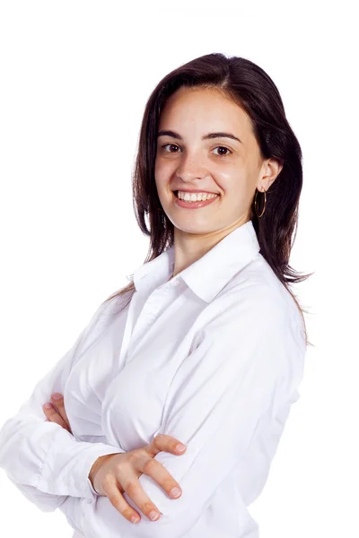 Porträt einer selbstbewussten Geschäftsfrau, die lächelt — Stockfoto