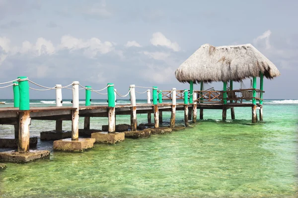 Caribische bungalow in riviera maya, mexico — Stockfoto