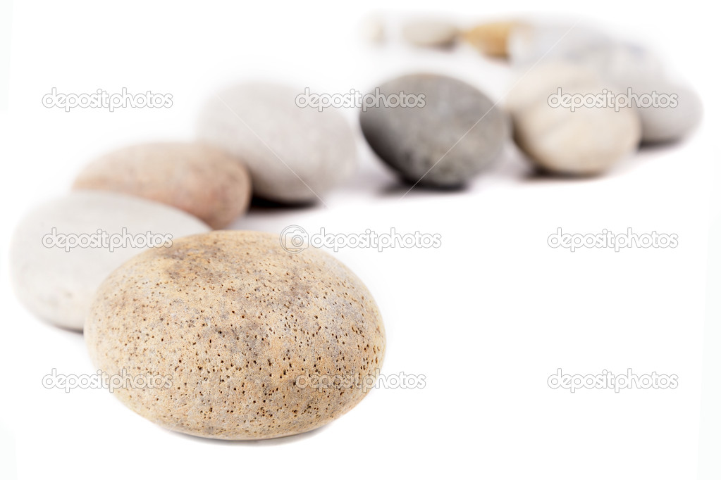 Spa stones isolated on white background