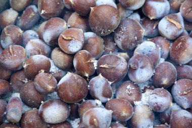 tuz ile nefis kavrulmuş kestane