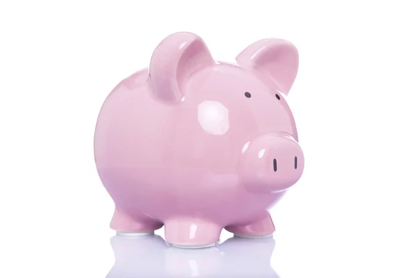 Dinheiro porco isolado em um fundo branco — Fotografia de Stock