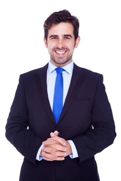 Retrato de un hombre de negocios guapo, aislado sobre un fondo blanco —  Fotos de Stock