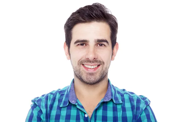 yakın çekim yakışıklı bir latin erkek gülümseyen portresi