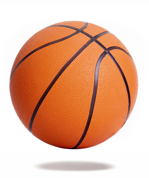 Beyaz arka plan üzerinde izole turuncu basketbol — Stok fotoğraf