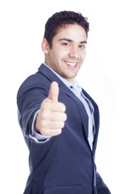 yakışıklı bir mühendis, üzerinde beyaz izole portresi