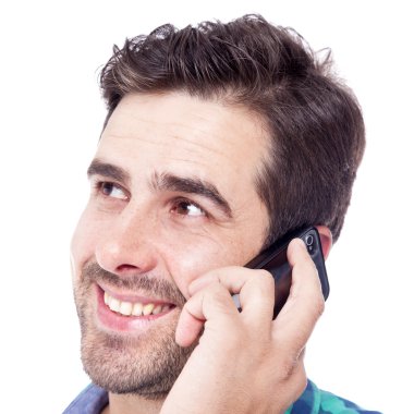 latin cep telefonuyla konuşan adam