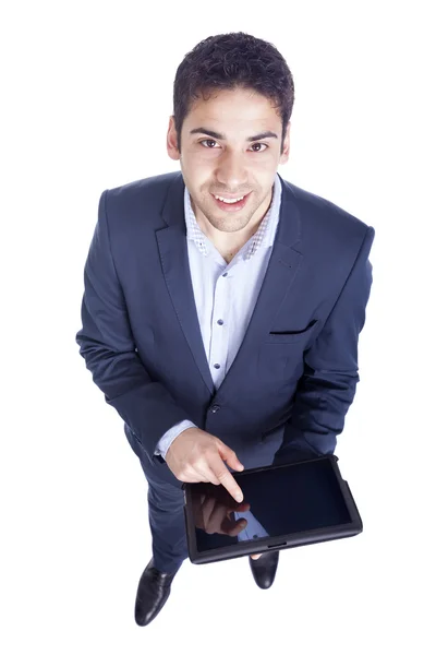 Handsome businessman using tablet pc — Stock Photo, Image