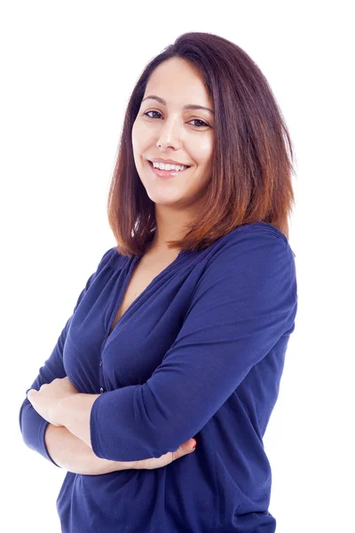 Young woman with arms crossed — Stock Photo, Image