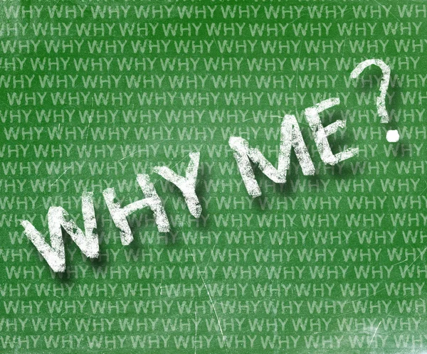 Dlaczego mnie? Kuratorium — Zdjęcie stockowe