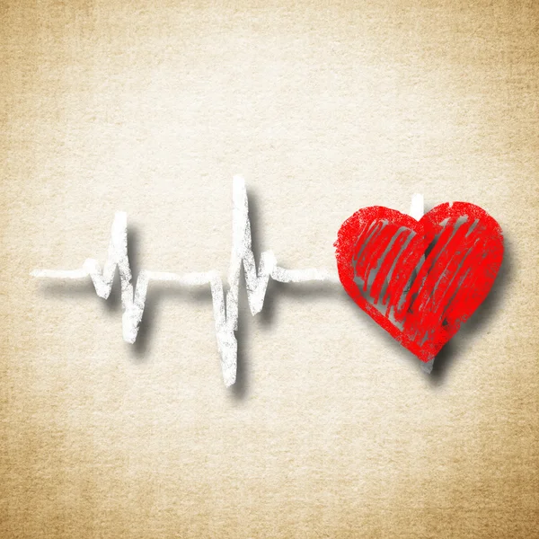 Heartbeat character and design, love heart — Stock Photo, Image