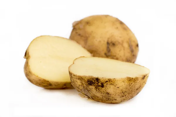 Potato isolated on white background. Vegetable - potatoe for newspaper market.High-resolution photography — Stock Photo, Image