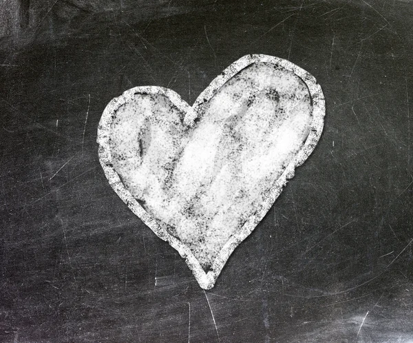 Love heart symbol on a blackboard — Stock Photo, Image