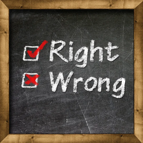 Right Wrong choice — Stock Photo, Image
