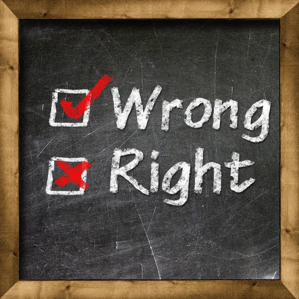 Right Wrong choice — Stock Photo, Image