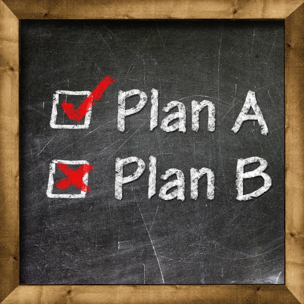 Planen Sie einen Plan b Wahl — Stockfoto